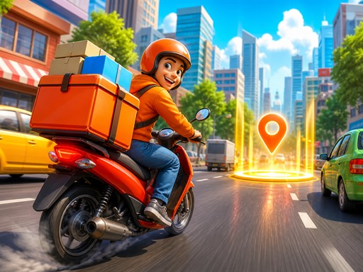 City Delivery Rider Simulator - Ücretsiz Motor Oyunu