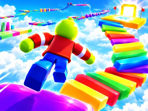 Mega Noob Sky Obby: 50 Stages - Ücretsiz Online Parkur Oyunu