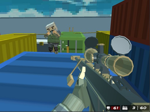 Shooting Blocky Combat Swat: Piksel Savaşında Hayatta Kal!