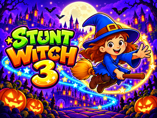 Stunt Witch 3 - Büyülü Cadı Macerası ve Uçuş Oyunu